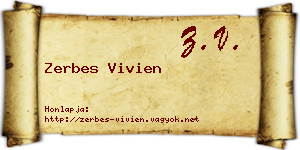 Zerbes Vivien névjegykártya